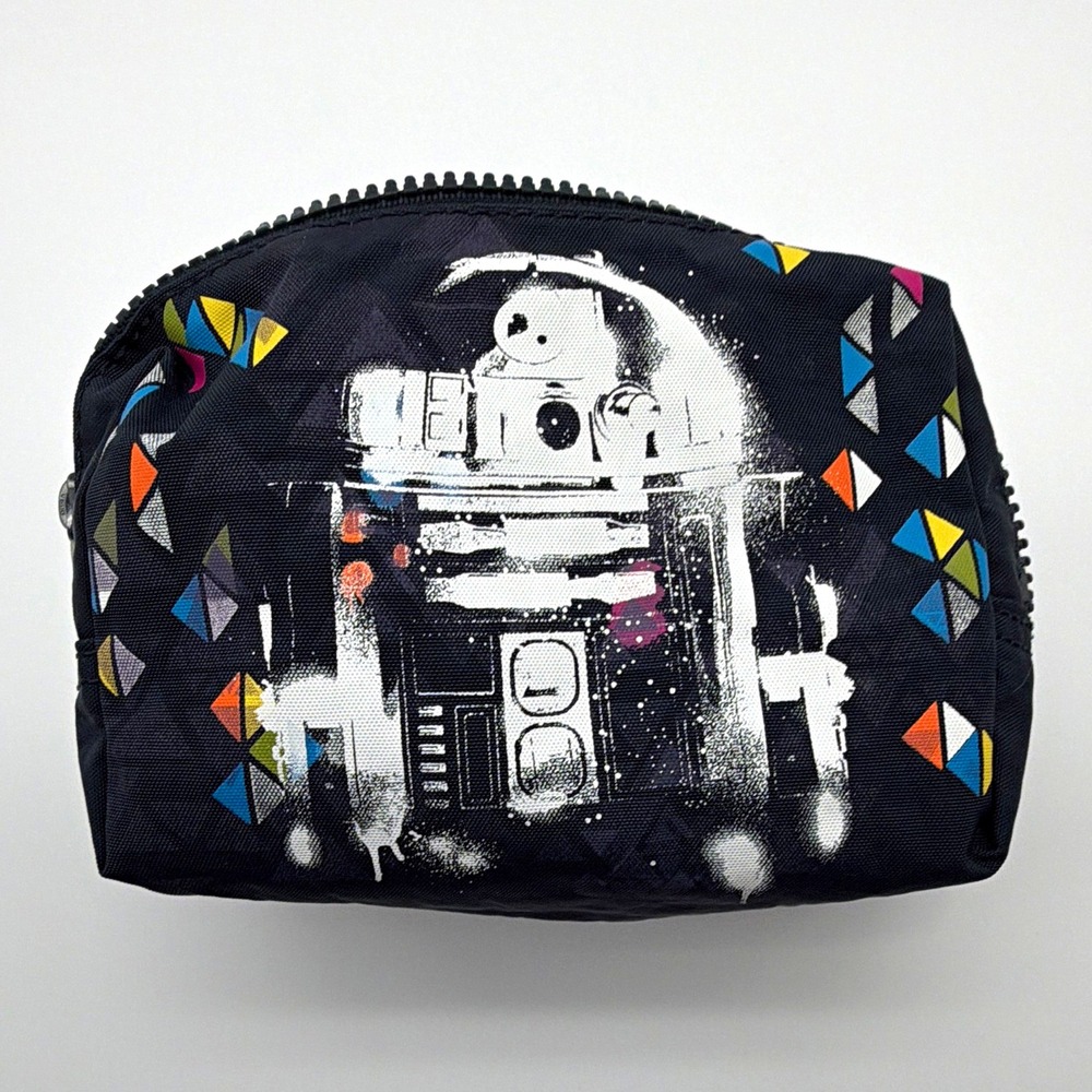 Kipling x Star Wars R2-D2 Glow In Dark Black Multicolor Zipper Elin Pouch